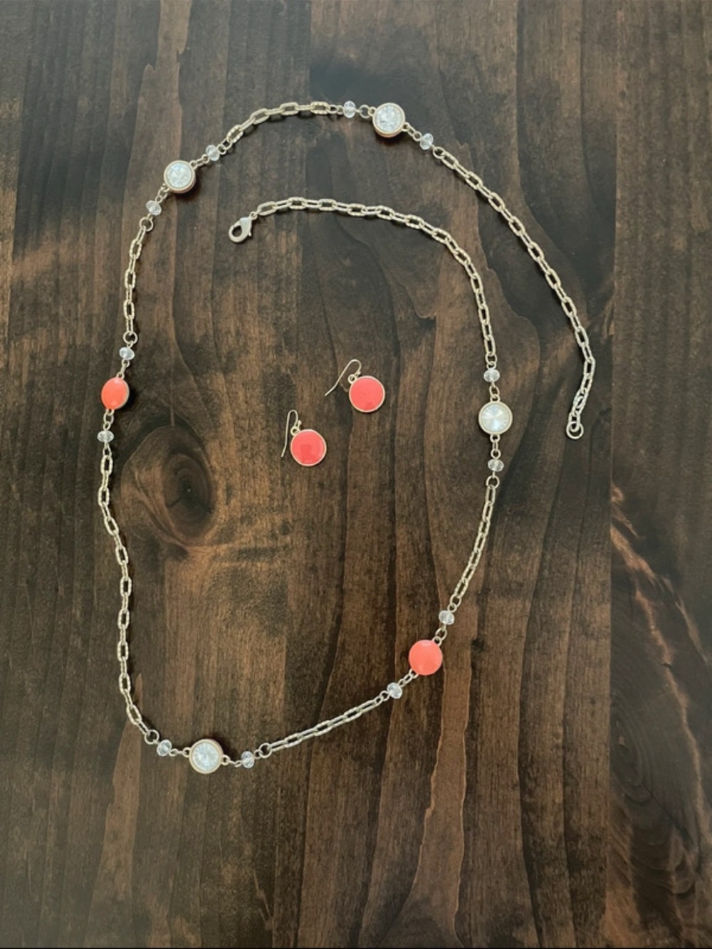 Ann Taylor Gold-Tone Station Necklace &
Matching Earrings